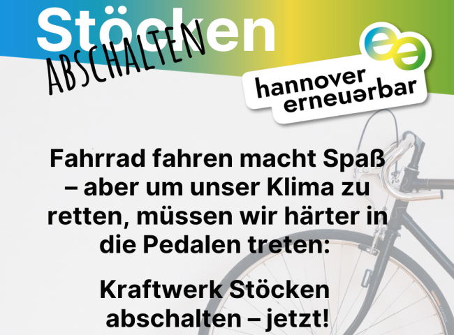 hannover erneuerbar sharepic Fahrrad